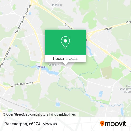 Карта Зеленоград, к607А