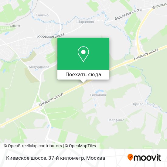 Карта Киевское шоссе, 37-й километр