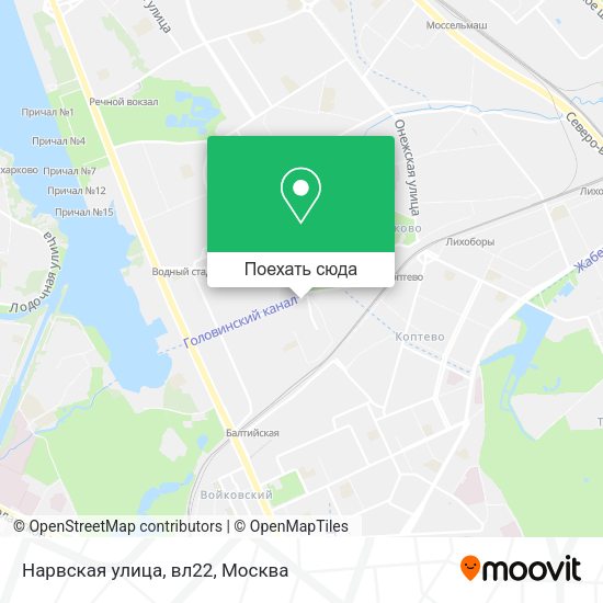 Карта Нарвская улица, вл22