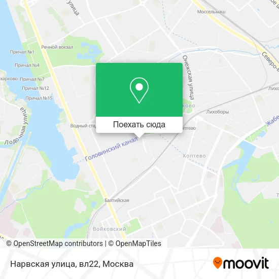 Карта Нарвская улица, вл22