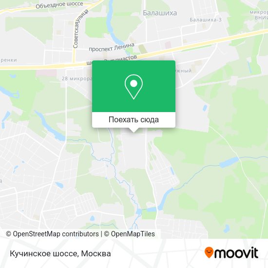 Карта Кучинское шоссе