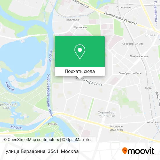 Карта улица Берзарина, 35с1