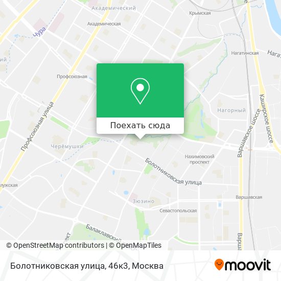 Карта Болотниковская улица, 46к3