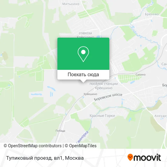 Карта Тупиковый проезд, вл1