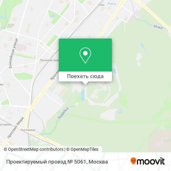 Карта Проектируемый проезд № 5061