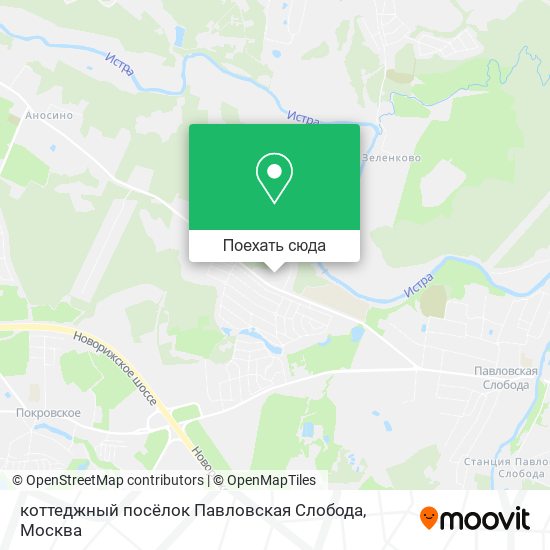 Карта коттеджный посёлок Павловская Слобода
