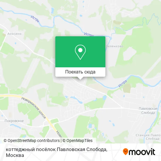 Карта коттеджный посёлок Павловская Слобода