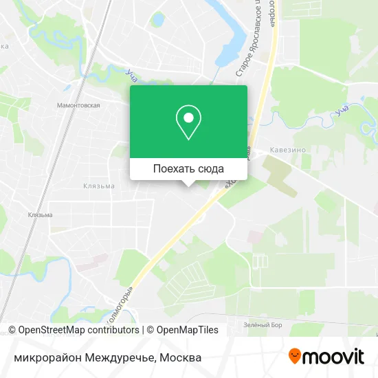 Карта микрорайон Междуречье