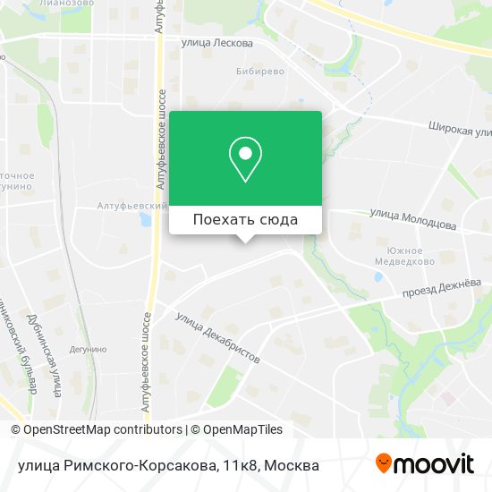 Карта улица Римского-Корсакова, 11к8