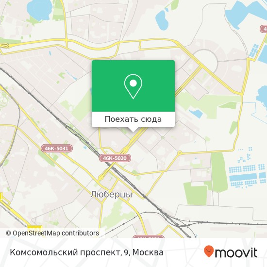 Карта Комсомольский проспект, 9