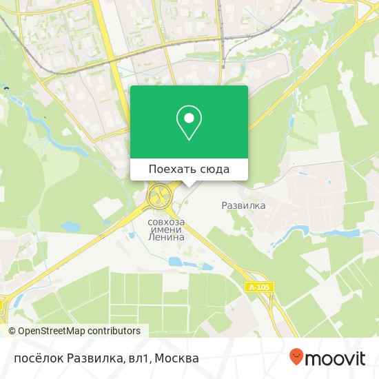 Карта посёлок Развилка, вл1