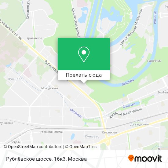 Карта Рублёвское шоссе, 16к3