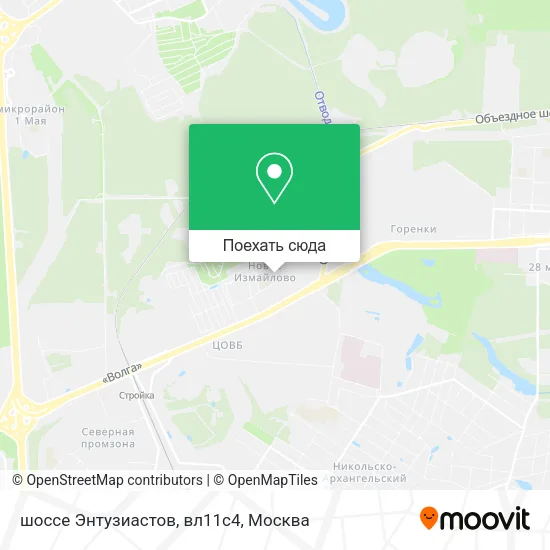 Карта шоссе Энтузиастов, вл11с4
