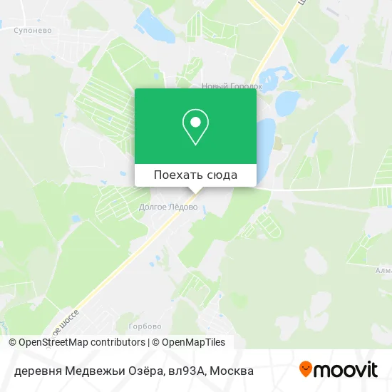 Карта деревня Медвежьи Озёра, вл93А