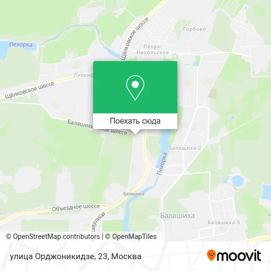Карта улица Орджоникидзе, 23