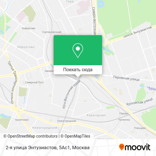 Карта 2-я улица Энтузиастов, 5Ас1