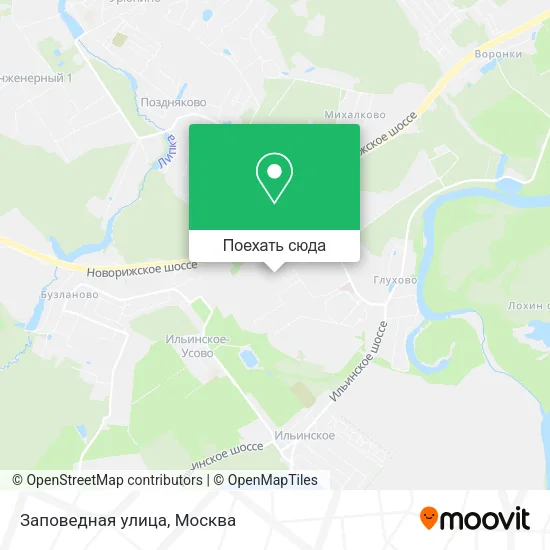 Карта Заповедная улица