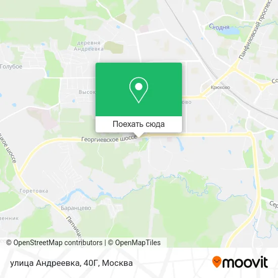 Карта улица Андреевка, 40Г