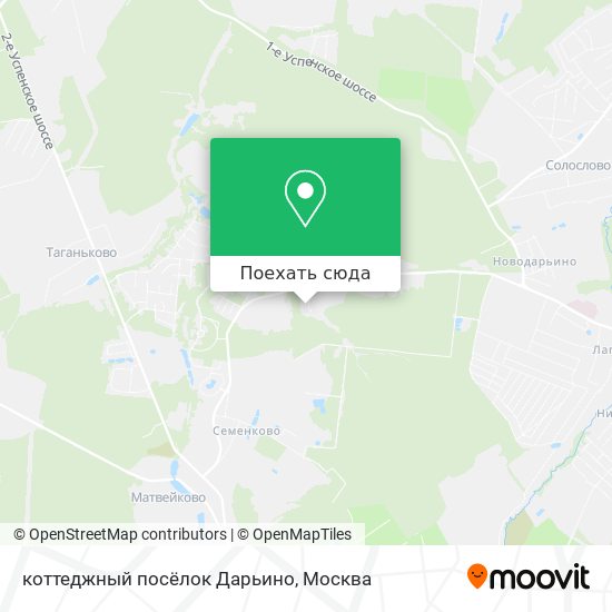 Карта коттеджный посёлок Дарьино