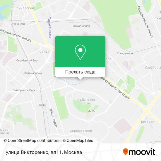 Карта улица Викторенко, вл11