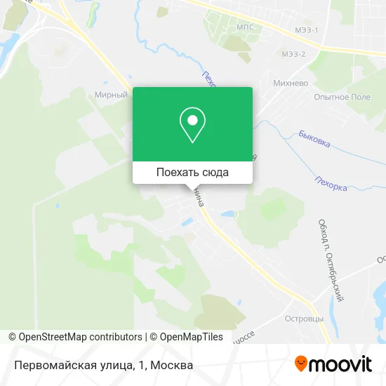 Карта Первомайская улица, 1