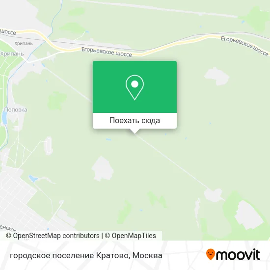 Карта городское поселение Кратово