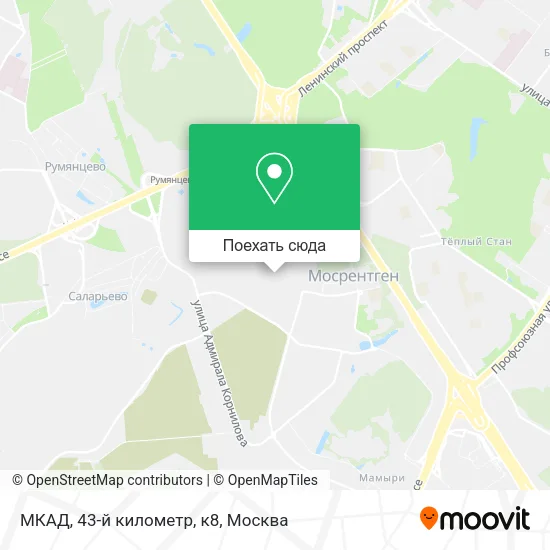 Карта МКАД, 43-й километр, к8