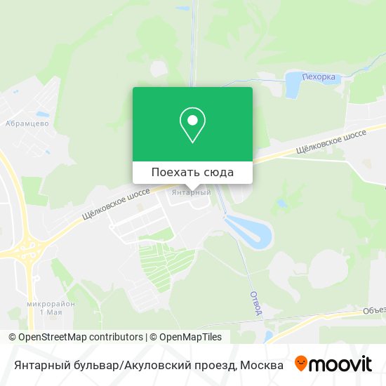 Карта Янтарный бульвар / Акуловский проезд