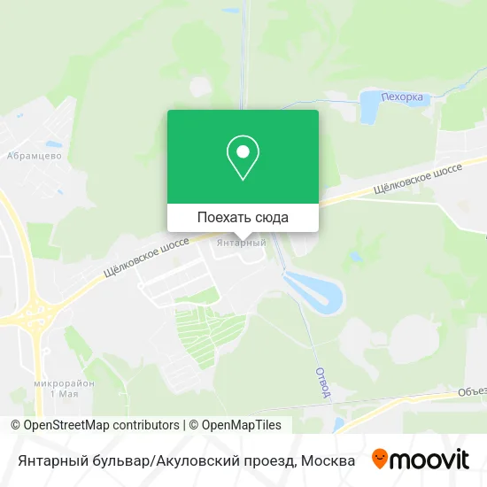 Карта Янтарный бульвар / Акуловский проезд