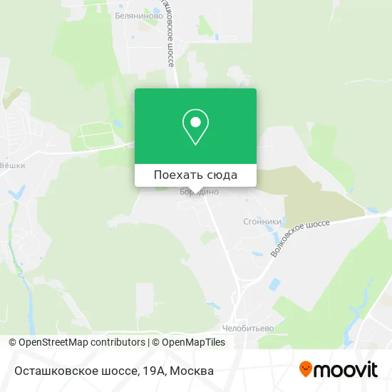 Карта Осташковское шоссе, 19А