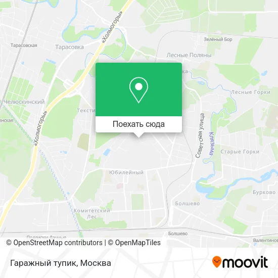 Карта Гаражный тупик