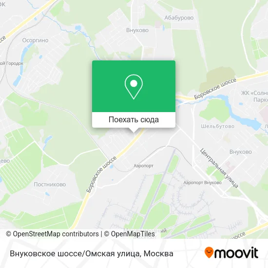 Карта Внуковское шоссе/Омская улица