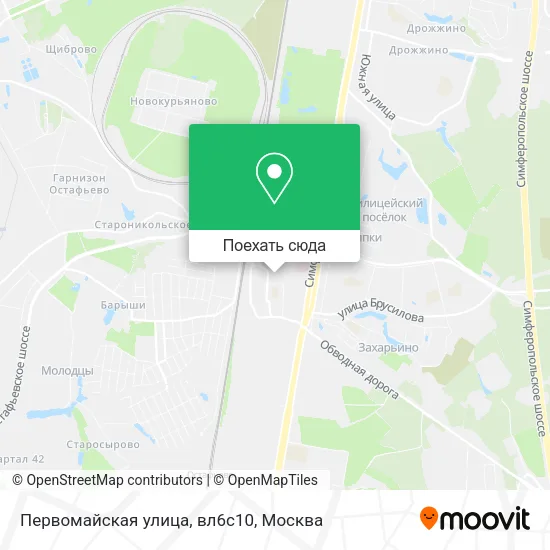 Карта Первомайская улица, вл6с10