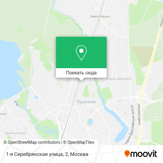 Карта 1-я Серебрянская улица, 2