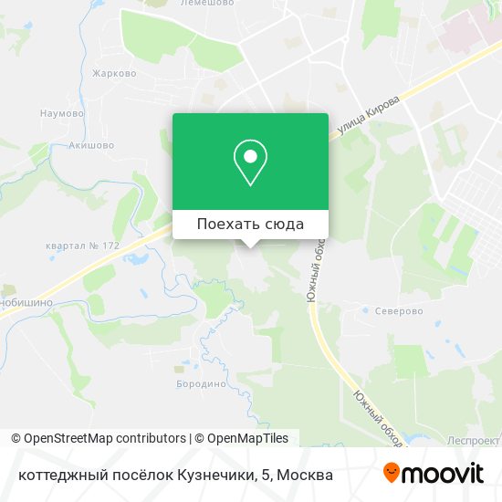 Карта коттеджный посёлок Кузнечики, 5