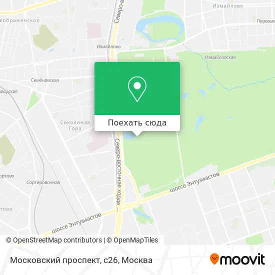 Карта Московский проспект, с26