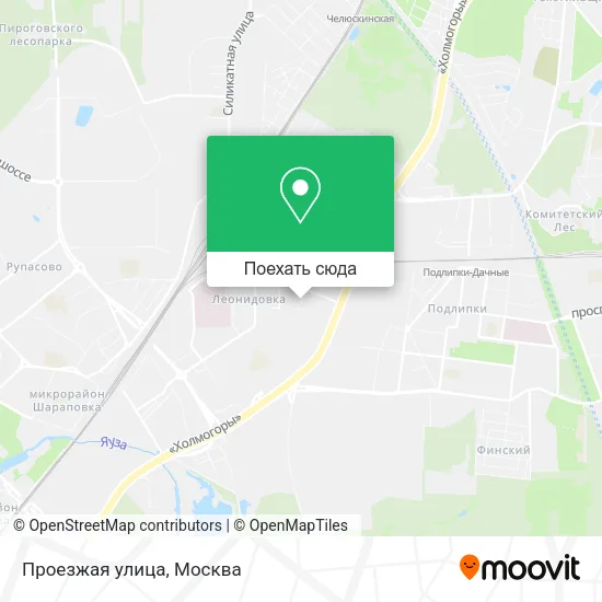 Карта Проезжая улица