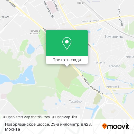 Карта Новорязанское шоссе, 23-й километр, вл28