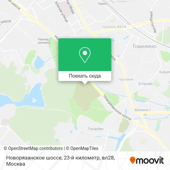 Карта Новорязанское шоссе, 23-й километр, вл28