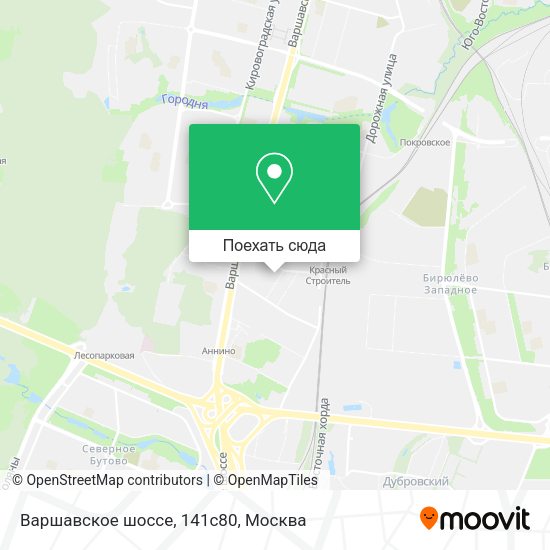Карта Варшавское шоссе, 141с80