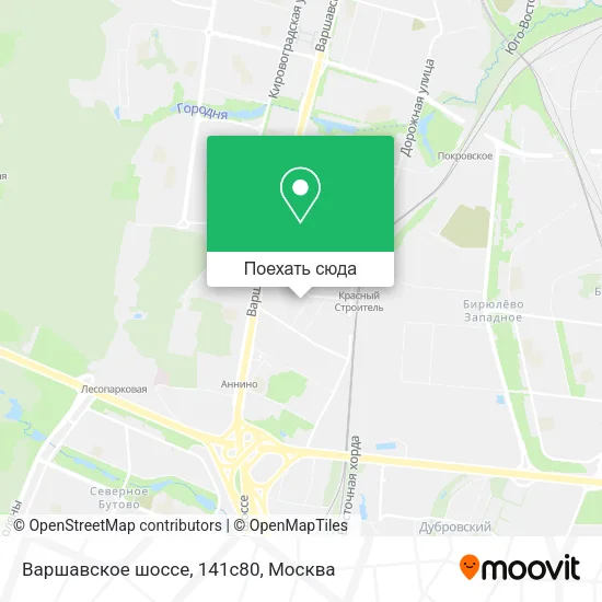 Карта Варшавское шоссе, 141с80
