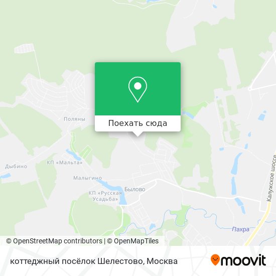 Карта коттеджный посёлок Шелестово