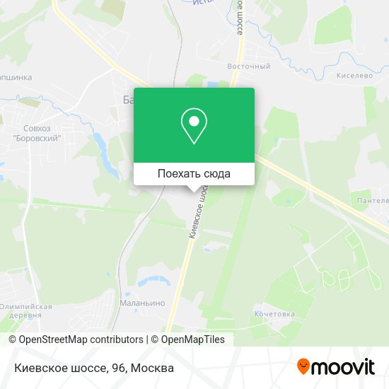 Карта Киевское шоссе, 96