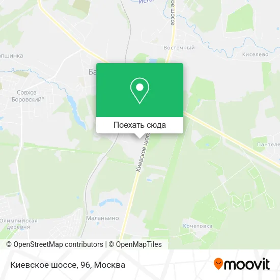 Карта Киевское шоссе, 96