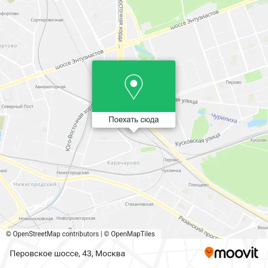 Карта Перовское шоссе, 43