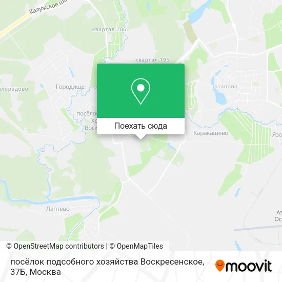 Карта посёлок подсобного хозяйства Воскресенское, 37Б