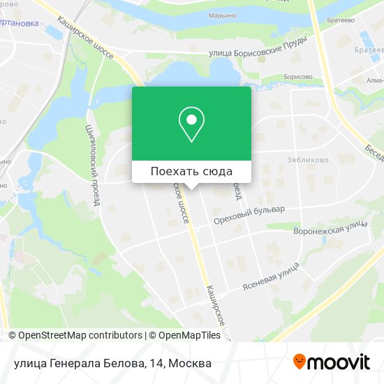 Карта улица Генерала Белова, 14