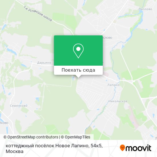 Карта коттеджный посёлок Новое Лапино, 54к5