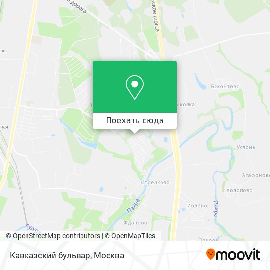 Карта Кавказский бульвар