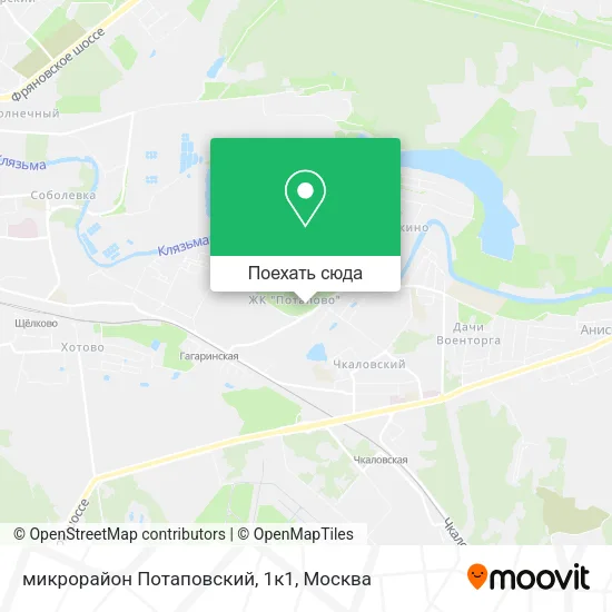 Карта микрорайон Потаповский, 1к1